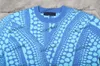xinxinbuy Herren Designer T-Shirt 23SS gestrickt Infinity Dots Jacquard Kurzarm Baumwolle Damen Aprikosenblau S-2XL