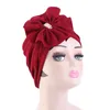 Turban à grandes fleurs pour femmes musulmanes, casquette de chimio, perte de cheveux, Hijab, perles, couvre-chef africain, Bonnets de fête, chapeau indien, nouvelle collection