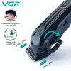 Haarschneider VGR Professionelle Haarschneidemaschine Haarschneidemaschine Einstellbarer Haarschnitt Schnurloser Friseur Wiederaufladbarer Trimmer Männer LED-Anzeige V-282 230508