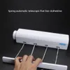 Organization 3.8M Wall Mounted Retractable Clothesline Indoor Outdoor Laundry Hanger Bathroom Dryer Organizer Telescopic Clothes Drying Rack