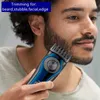 Hair Trimmer VGR CordCordless 1-20mm Adjustable Beard Hair Trimmer For Men Grooming Edge Rechargeable Electric Hair Clipper With 38 Setting 230508