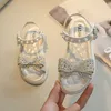 Sandali Scarpe con fiocco per bambini Scarpe da principessa per ragazze Sandali per bambini alla moda Scarpe singole firmate per bambini Estate Nuove ragazze Sandali casual carini