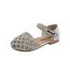 Sandals nouvelles filles fashion children's perles sequin sandals bling sandals d'été tout-petit creux de chaussures pour enfants respirants