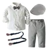 Sets Suits Kid Boys Formal Party Outfits Clothes Set Wedding Birthday Toddler Boy Gentleman Handsome Children Elegant Suit 2 3 4 5 6 Years 230508