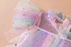 Robes de fille Sequin Rainbow Princess Dress 3 6 8 Ans Fantaisie Enfants Licorne Mesh Party Cake Vêtements Toddler Summer Birthday Costume 230508