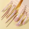 Makeup Tools BEILI 1011 pcs Pink Makeup Brush Set Pure Plain Eyebrow and Eyelash Powder Synthetic Hair Base Makeup Brush Women's Makeup Tool 230506