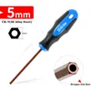 Screwdrivers H3 H4 H5 H6 Hex Screwdriver with Hole CR-V Flat Hexagon Screw Driver Hex Allen Key Bolt Driver Screw-driving Hand Tools 1 Piece 230508