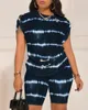 Kvinnors spårningsdräkter Två stycksuppsättningar Kvinnor Outifits Summer Fashion Design Pin Digital Print Round Neck Short Sleeved Top Casual Male Shorts Set 230508