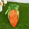 Hediye Sargısı 1/3pcs Easter Velvet Çanta Sevimli Havuç Şeker Hediyeleri Drawstring Happy s DIY Favor Ambalaj Malzemeleri