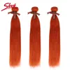 Hair Bulks Sleek Brazilian Straight Orange Menschliches blondes Ingwer und rote Farbe Bundles Erweiterung für schwarze Frauen 230508