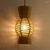 Hängslampor American Country Retro Creative Rope Chandelier Personlighet Cafe Bar Restaurant Lamp