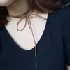 Collier ras du cou minimaliste ligne velours métal Long N1016 ras de cou