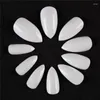 Falska naglar 100st/låda transparent vit kort falsk löstagbar fast färg mandel full täckning diy manikyr förlängningsverktyg
