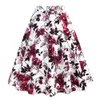 تنانير وصول الصيف A LINE LINE VINTAGE FLORAL SKIRT 50S PIN UP Style Rockabilly Swing Traints Women Retro High Weist Midi Skirt 230508