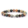 Strand 8MM Tiger Eye Spirituel Pierre Bracelet Élastique Cool Crâne Accessoires Yoga Gems Hommes Bijoux Dropship Fournisseurs