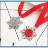 Decorações de Natal Snowflake Chain Chain Chain Magic Santa Keyring liga de zinco Indoor Xmas Tree Decoration Claus Festival Presente Pingente Dro Dhsg5