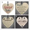 Xmas Wooden LOVE Christmas Chip Hanging Gift Plaque Pendant Heart Shape Letter Friendship Wine Bottle Decor Pendant Tags