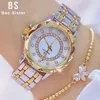 Womens Watches Diamond Luxury Brand Watch Elegant Ladies Gold Clock Pols voor Relogio Feminino 230506