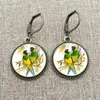 Dange oorbellen vintage vrouwen charmes antieke vogels kunst glas