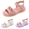 Sandaler Princess Girls Sandals Soft Children's Beach Shoes Kids Flowers Summer Sandals Fashion High Quality Sweet Girls Sandaler 26-36