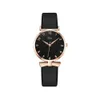 HBP Fashion Red Dial Rose Gold Dial Ladies Bekijk lederen band Casual Business Watches Electronic Movement Quartz polshorloge