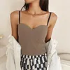 Camisoles & Tanks Spaghetti Strap Tank Camis For Women Sexy Casual Corset Crop Tops With Built In Bras Fashion Woman