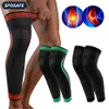 Scaldamuscoli per braccia Sport Maniche a compressione per gamba intera Supporto per ginocchio lungo per ciclismo Corsa Pallacanestro Sollevamento pesi Allenamento Sollievo dal dolore articolare 230506