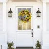 Decorative Flowers Beautiful Sunflower Garland No Watering Faux Silk Flower Clear Texture Artificial Ornament Home Supply