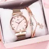 Womens Watches Luxury Bracelet Quartz For Magnetic Ladies Sports Dress Pink Dial Wrist Clock Relogio Feminino 230506