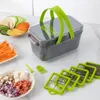 Processeurs 23 en 1 coupe-légumes boîte de rangement transparente coupe-légumes salade broyeur coupe cuisine multifonction trancheuse manuel sal