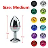 Anal Toys 3 Size Metal Anal Sex Toys Butt Plug Stainless Steel Crystal Prostate Massage Dildos BDSM Toys for Women Men Gay Adult Products 230508