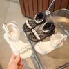 Sandals Summer Little Girl Soft Sole Bow Beading Sandals Elegant Pearl Rhinestone Party Princess Shoes