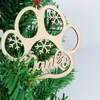 Christmas Decorations Personalized Bauble Gift Tags Custom Dog Ornament Wooden Ball With NameChristmas