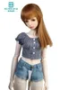 Doll Accessories Fits 58 60CM 1 3 BJD SD DD s clothes toys Ball Jointed gift Fashion Denim pants Check shirt 230508