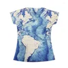 Camisetas femininas 2023 Tidal Blusa Curren Mulher Clohing Y2K Top Print Style Galze T-shirt Spring Summer Summer Tops Sexy Cloes