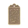 Colares pendentes Anos de zodíaco artesanal Tai sui marca de cobre escultura ping'an bronze de colar antigo