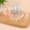 Gift Wrap 4st Clear Mini Candy efterrätt Holder Cupcake Display Stand Tray Baby Shower Favors Box For Guests Birthday