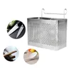 組織2xステンレス鋼の箸ホルダーハンギングカトラリー乾燥バスケットテーブルウェアドレーナーフック付きキッチン用品（B A）