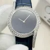 Montre de luxe Limelight Gala Diamond pour femme - Montre-bracelet automatique pour femme - Chiffres romains - Cadran bleu - Cristal saphir - Bracelet en cuir d'alligator noir - 32 mm