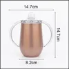 Бутылки с водой 10 унций детская бутылка из нержавеющей стали Sippy Cup с ручкой двойной стены тумблер детские молочные чашки для доставки домой gard dhkzi