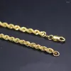 Chains Au750 Real 18K Yellow Gold Chain Necklace 50cm/20inch Stamp For Women 3mm Rope Link