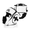 Skates Helmets FIVING Full-Covered Boxing Helmet Muay Thai PU Leather Training Sparring Boxing Headgear Gym Equipment Taekwondo Head Guard 230506