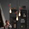 Pendelleuchten Amercian Loft Lamp Industrie Wasserpfeife Retro Esszimmer Bar Pub Club Hall Cafe Restaurant Kronleuchter Licht