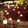 Solar Firefly Lights, Lampa Lampa Lampki, 6 8 10LLD Starburst kołysanie światło, kołysanie przez wiatr, wodoodporne, dekoracyjne światła patio ścieżka na kemping