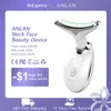 Face Massager ANLAN Neck Face Beauty Device 3 color LED pon therapy for skin firming double chin anti wrinkle removal skin care tool 230506