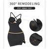 Kvinnors shapers Kvinnaklänning Full Slip Shapewear sömlös bodysuit underkläder mage kontroll body shaper med inbyggda behå toppar underkläder