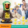 Novel Games Hungry Shooting Duck Toys Air Powered Gun Soft Bullet Ball With Light Electronic Scoring Battle Funny Toy for Kids 230508