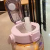 Nowy 2L Plastikowy butelka z wodą Puchar w Letnim sporcie sporty na zewnątrz czajnik fitness z narzędziem do picia słomy