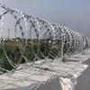 Razor wire Chain link fence Powder coating top razor barbed wire hot galvanized bladed wire diamond mesh high tensile galvanized steel wire