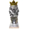 Obiekty dekoracyjne figurki żywiczne Lion Statua Korona Lwy Rzeźbia Rzeźba Figurina Streszczenie Ation Strona główna Nordic Model Ornaments 230508